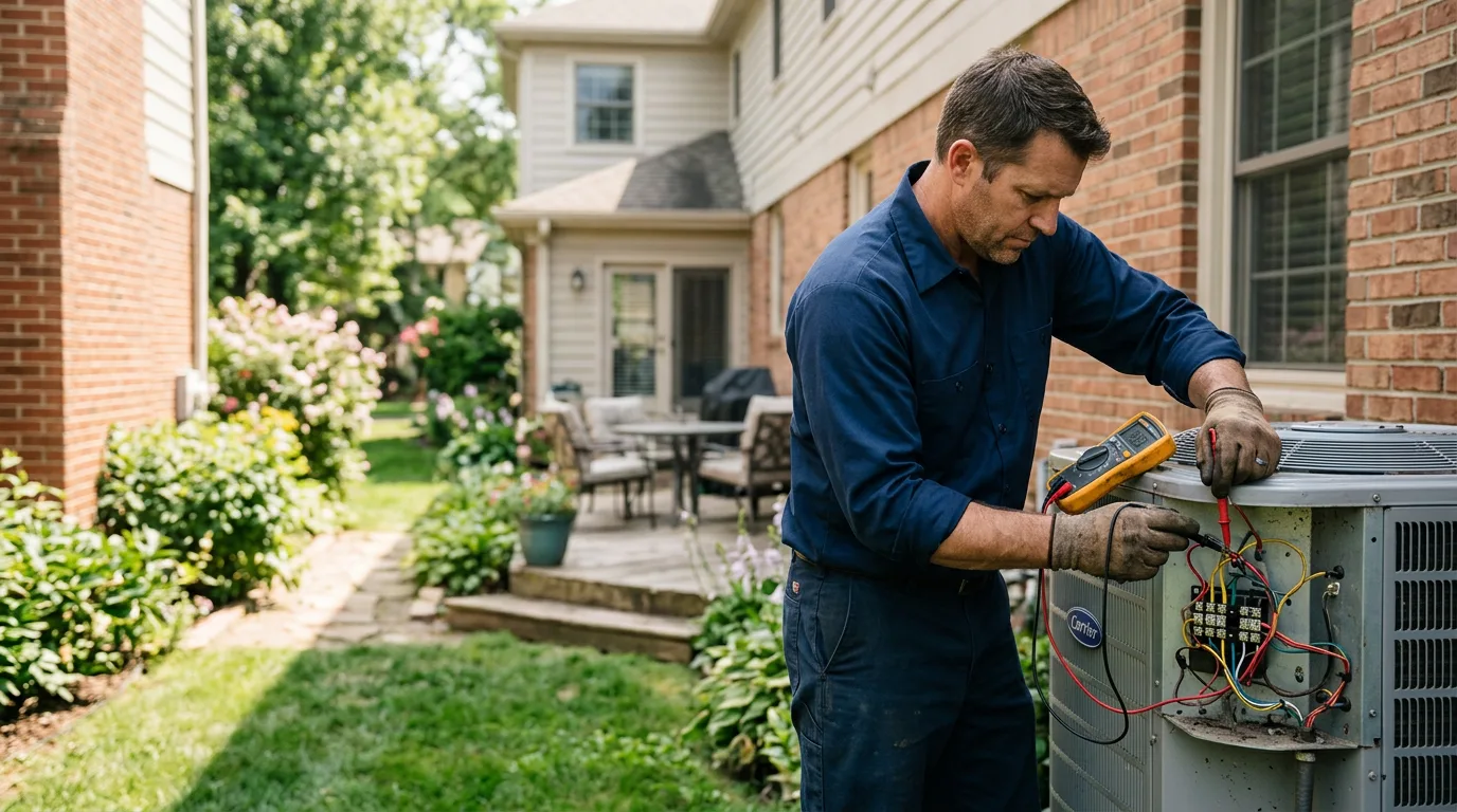 HVAC technician working near Centerport, NY